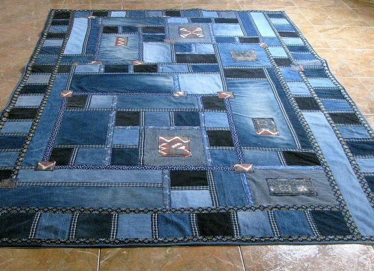 Patchwork iš senų džinsų