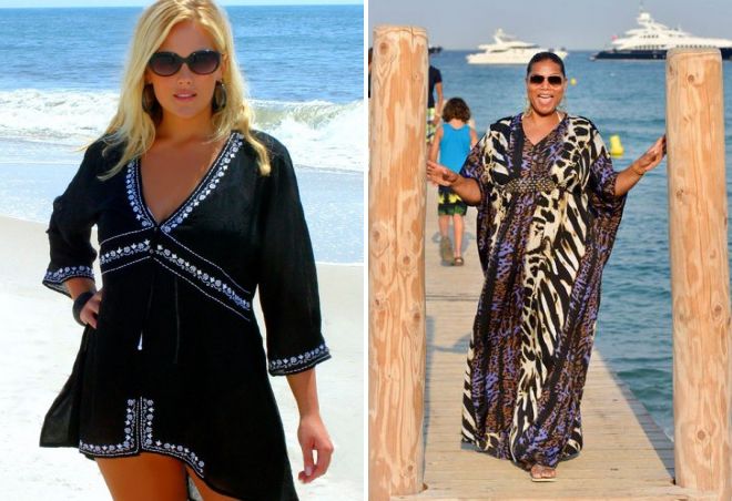 Tunică de plajă pentru femei plus size
