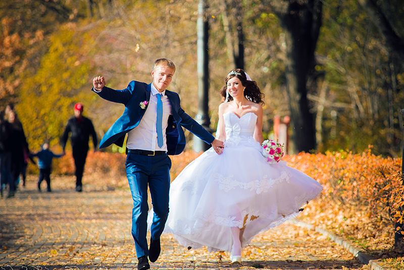 Rudens vestuvių fotosesija