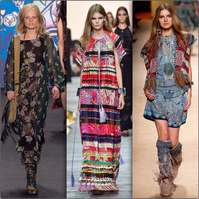 Įvairių boho suknelių