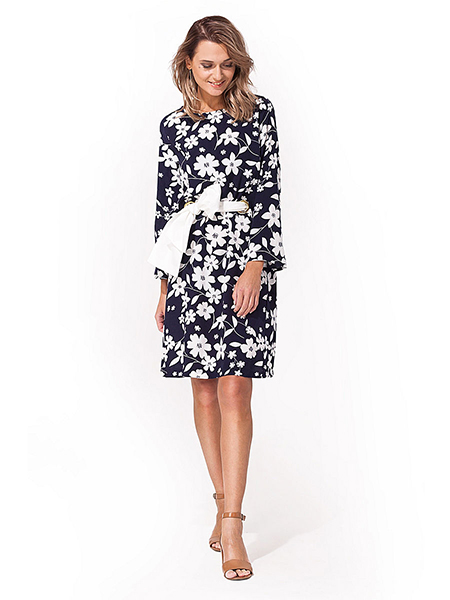 Rochie din viscoză cu imprimeu floral